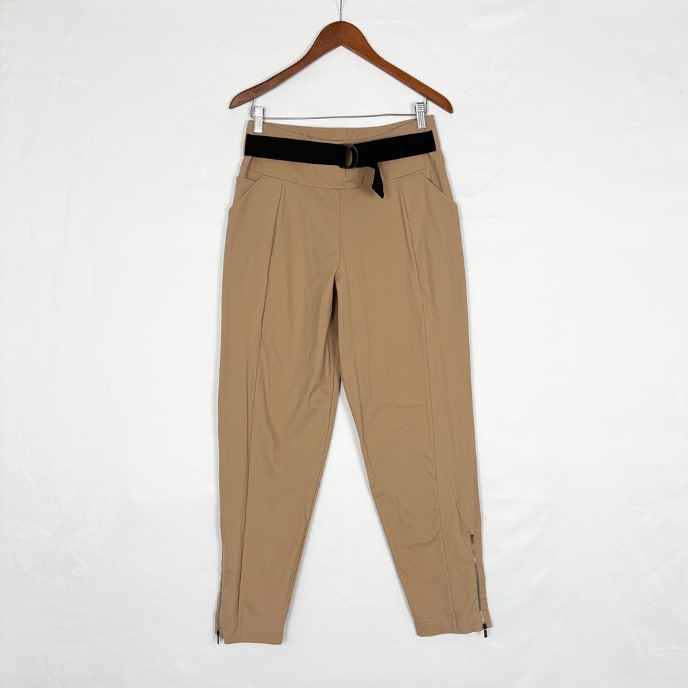ADAY Warm Up Latte High Rise Tapered Trouser Pants Medium M‎ Thermal Stretch